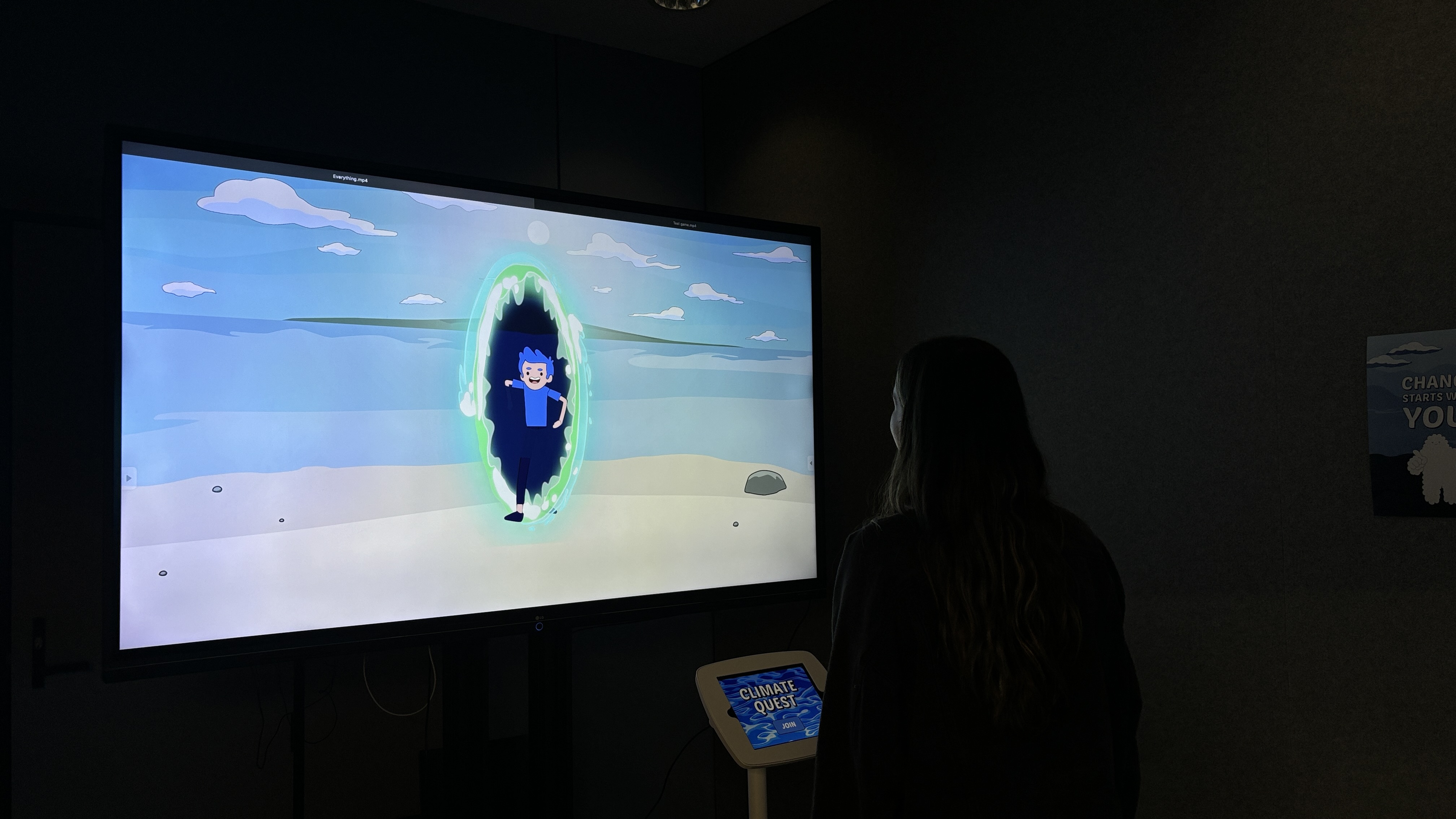 Installation in low-light exhibition environment