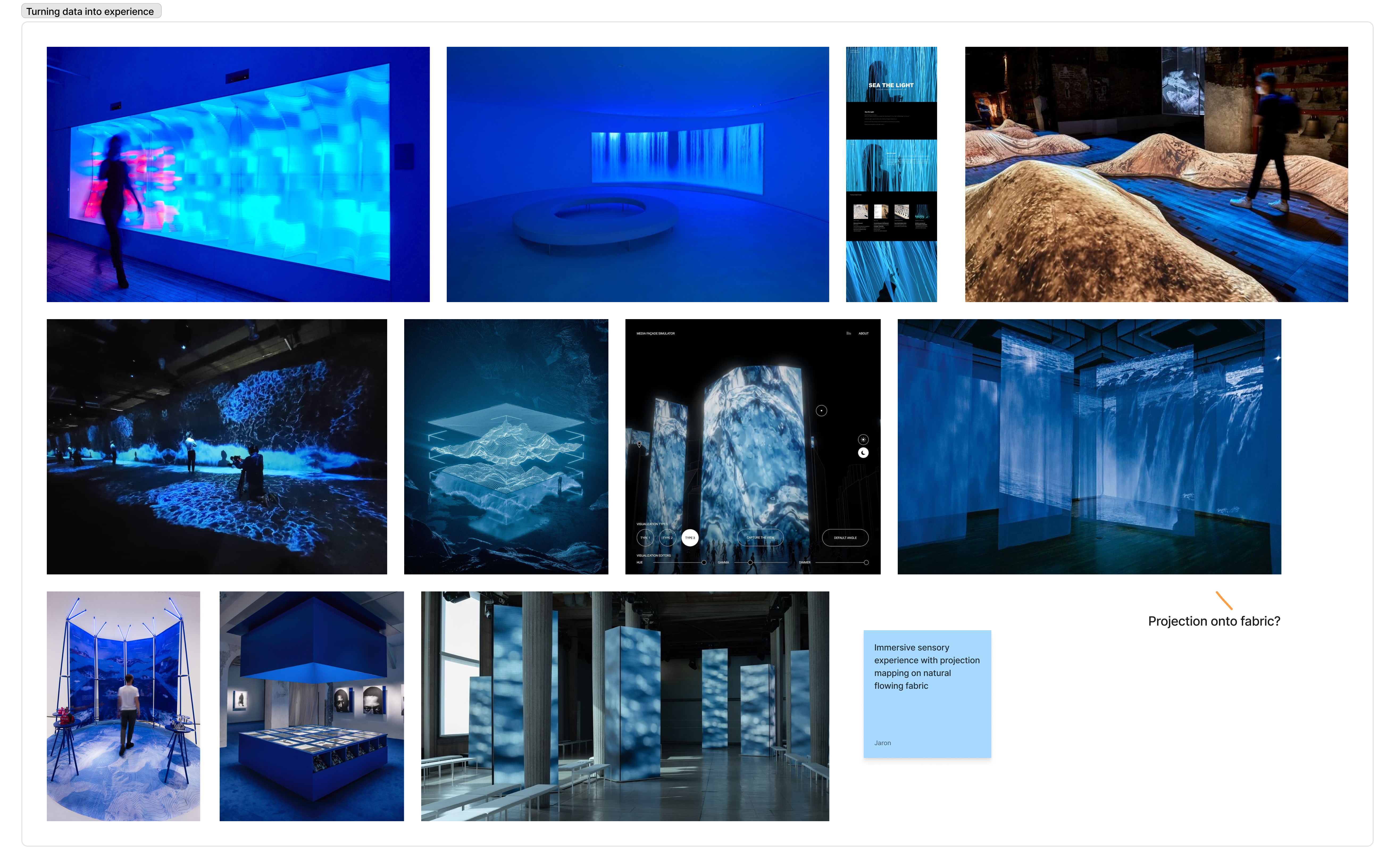 Datavis ideation — projection mapping concept