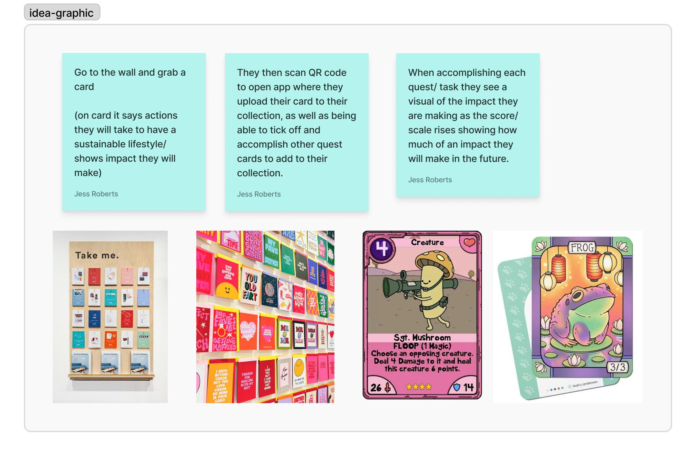 Action cards graphic idea