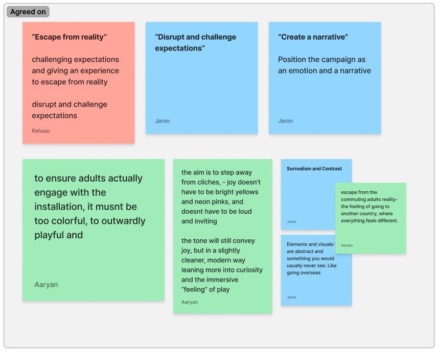Ideation mood board for Evanescent