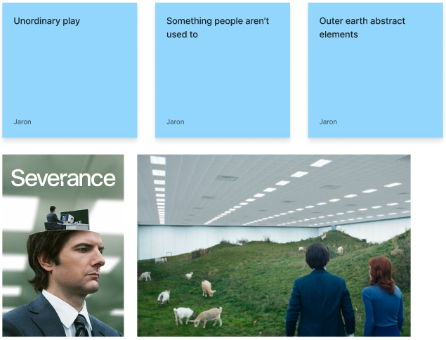 Severance TV show — visual inspiration board